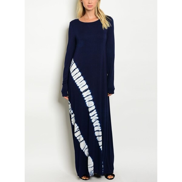 tie dye long sleeve maxi dress