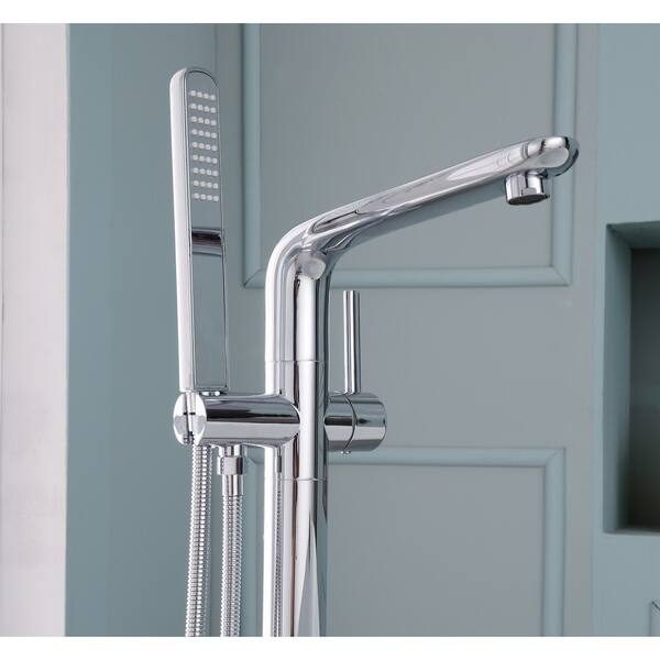 Shop Ariel Single Handle Freestanding Roman Tub Faucet With Hand