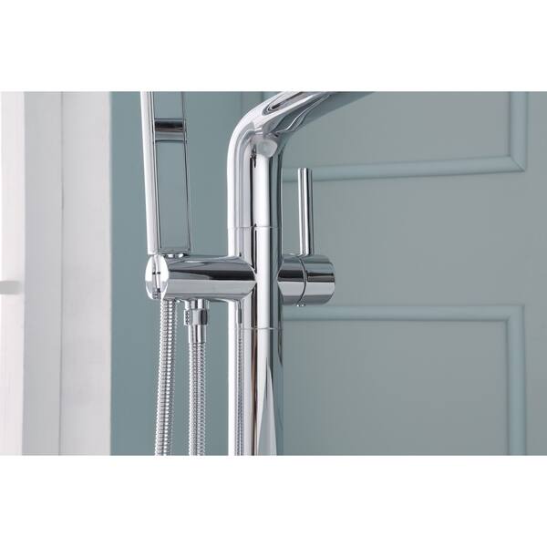 Shop Ariel Single Handle Freestanding Roman Tub Faucet With Hand