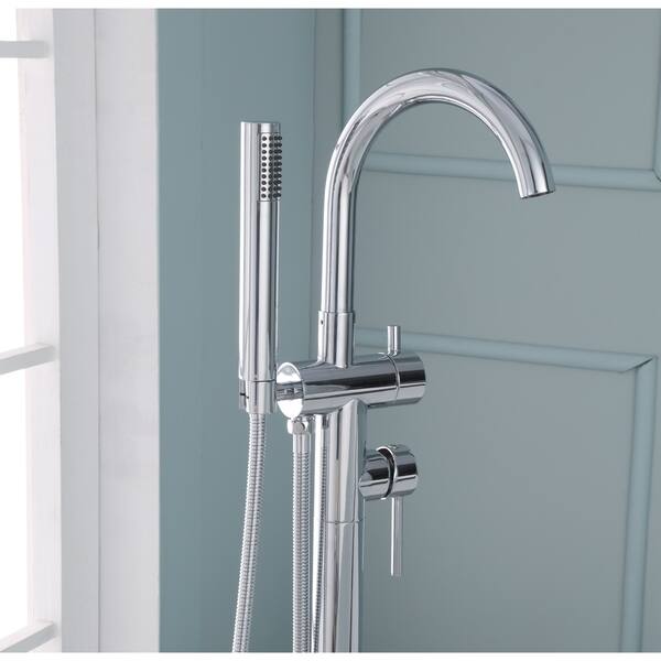 Shop Ariel Single Handle Freestanding Roman Tub Faucet With Hand
