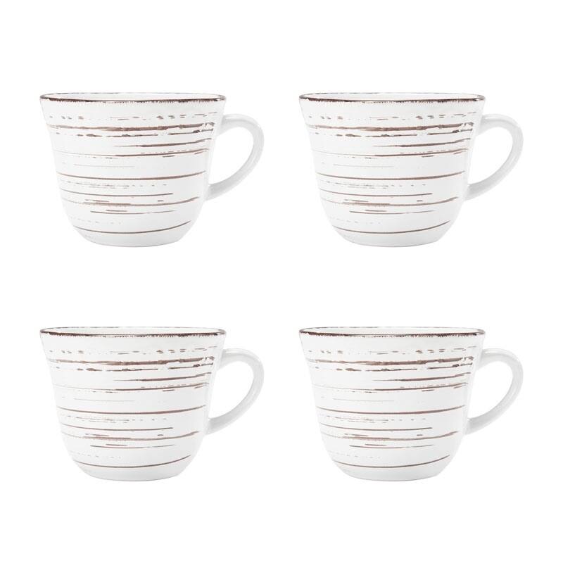 Pfaltzgraff Trellis White 16PC Dinnerware Set, Service for 4 Bed Bath