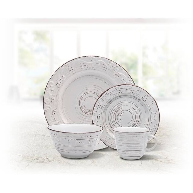 Pfaltzgraff Trellis White 16piece Dinnerware Set (Service for 4) White