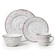 preview thumbnail 2 of 5, Pfaltzgraff Trellis White 16PC Dinnerware Set, Service for 4