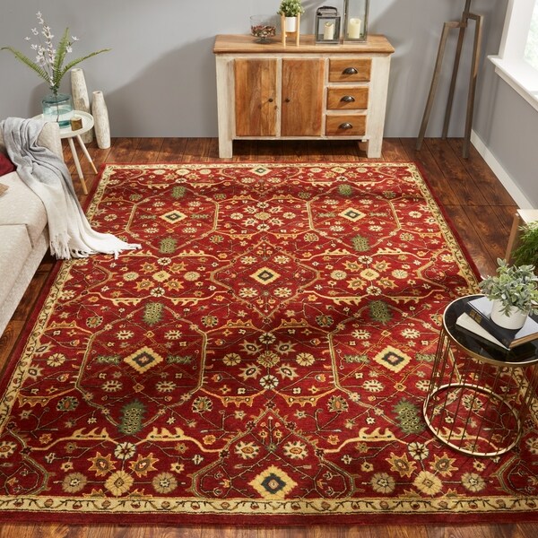 Long Runner Traditional Oriental Hand Tufted Wool Red Area Rug **FREE SHIPPING** 
