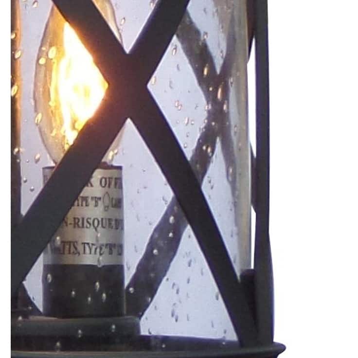 AA Warehousing Taysom 2-light Black Exterior Light - Black