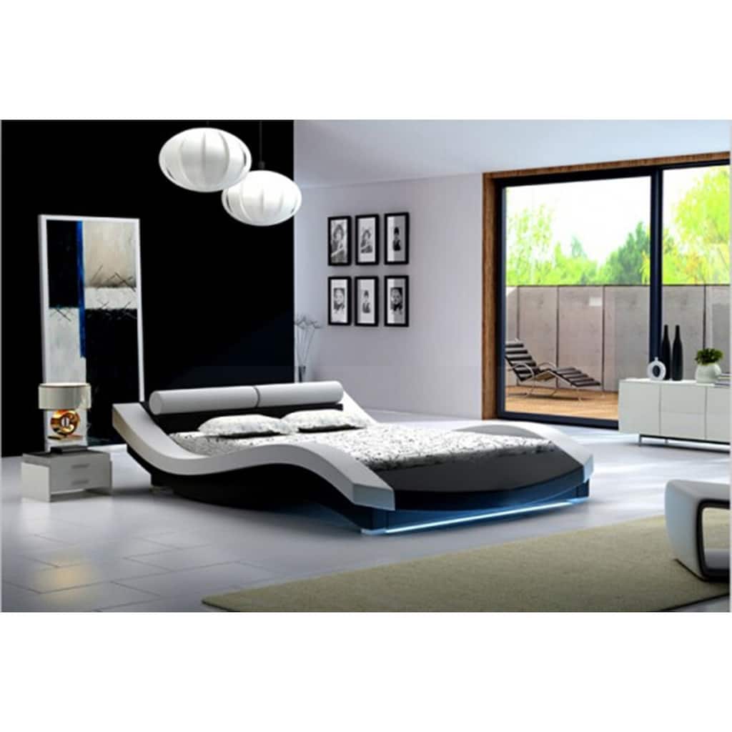 Ladeso SL-NewYork Modern King White LED Bed