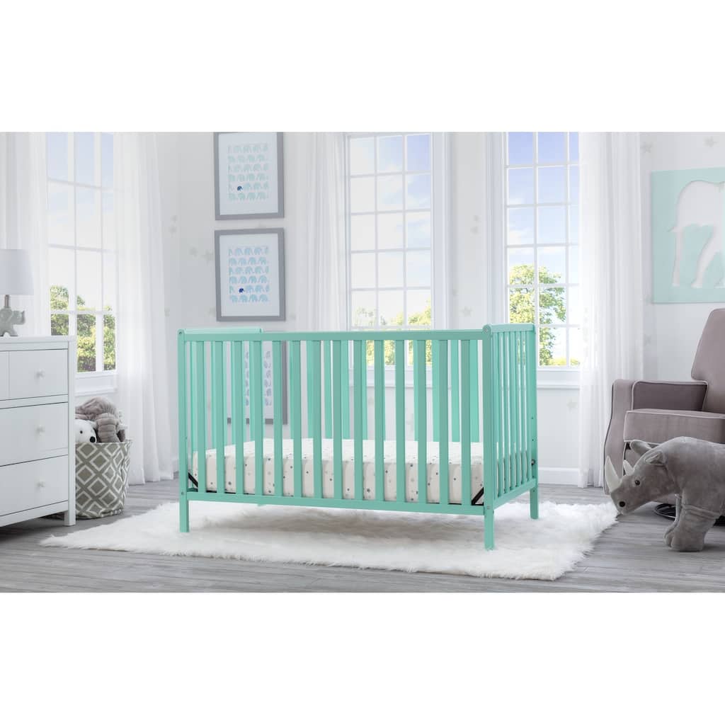 Delta Children Heartland 4-in-1 Convertible Crib, Aqua