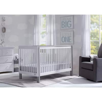 Serta Fremont 3-in-1 Convertible Crib, Bianca White with Grey