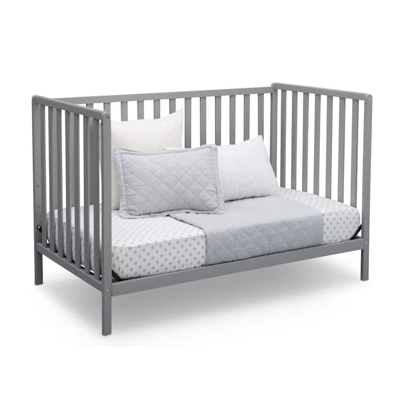 Delta Children Heartland 4-in-1 Convertible Crib, Grey