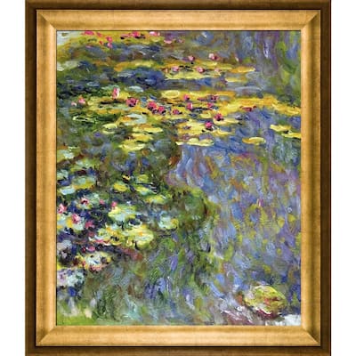 La Pastiche Claude Monet 'Water Lilies' Hand Painted Oil Reproduction