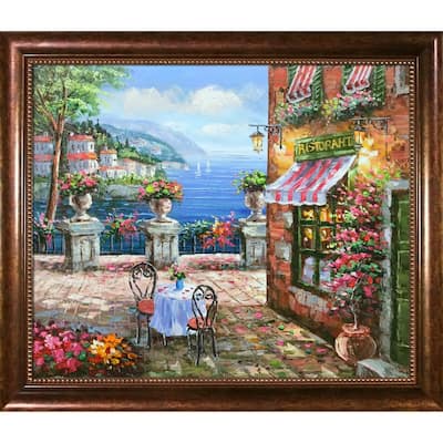 La Pastiche Cafe Italy' Hand Painted Oil Reproduction