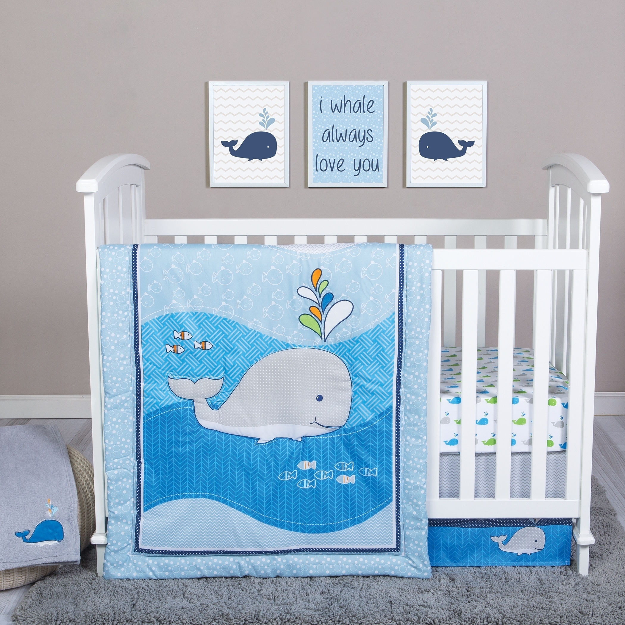whale crib set
