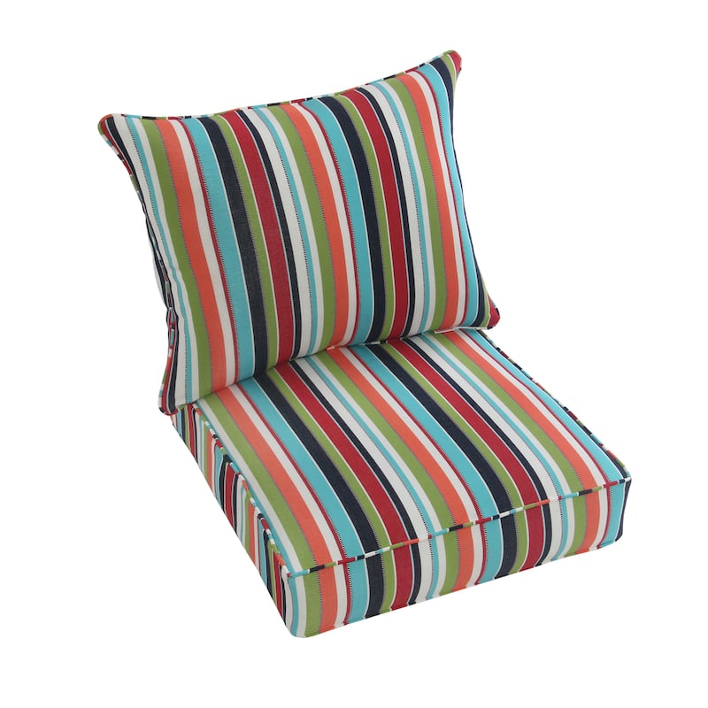 Ingram Sunbrella Carousel Confetti Indoor/ Outdoor Corded Cushion and Pillow Chair Set