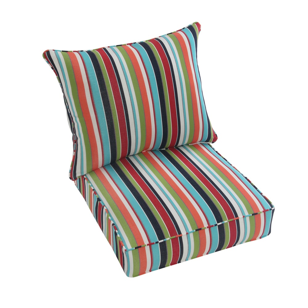 Ingram Sunbrella Carousel Confetti Indoor/ Outdoor Corded Cushion and Pillow Chair Set
