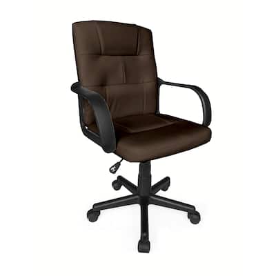 Porch & Den Morris Tufted Leather Mid-Back Chair
