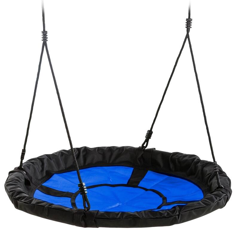 Swing-N-Slide 40" Nest Swing - Blue with Black Ropes - 40" L x 40" W x 70" H - 40" L x 40" W x 70" H