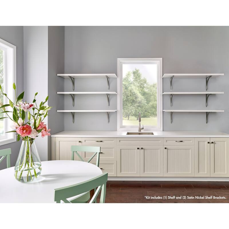 ClosetMaid Premium Wood 48" W X 16" D Solid Shelf Kit