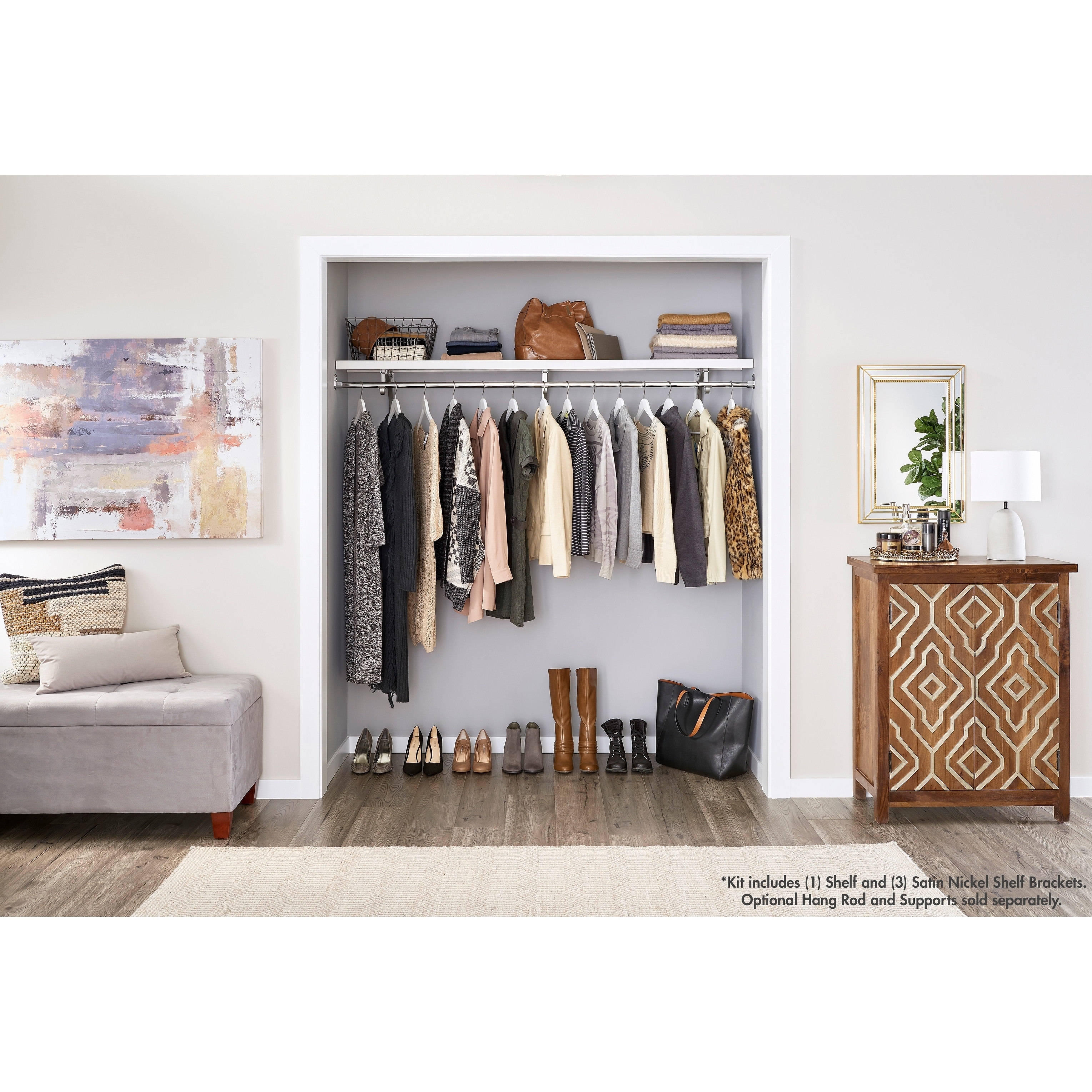 ClosetMaid Premium Wood 6' X 12" Ventilated Shelf Kit White eBay