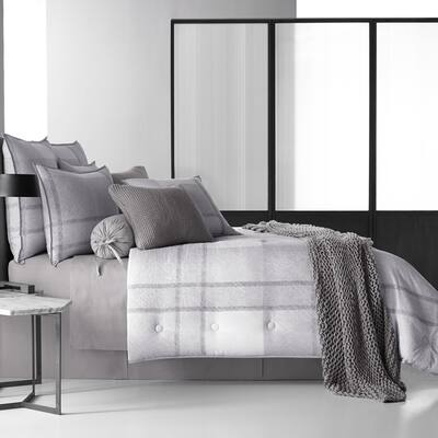 Grey Color Block Comforter Sets Find Great Bedding Deals