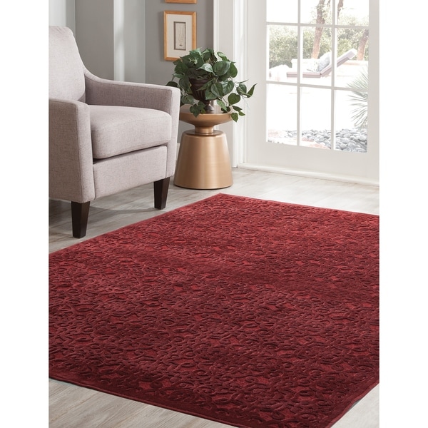 Kira Red Area Rug by Greyson Living - 7'10" x 11'2"