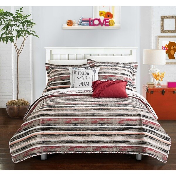 Chic Home Kammi Brick Reversible 5-Piece Quilt Set