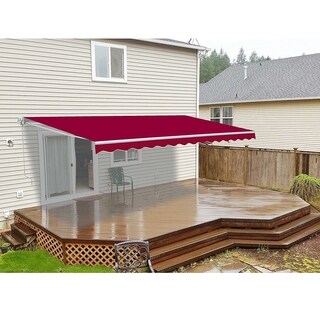 Aleko 13x10 Feet Retractable Outdoor Patio Awning Deck Sunshade Aleko 13x10 Feet Retractable Outdoor Patio Awning Deck Sunshade