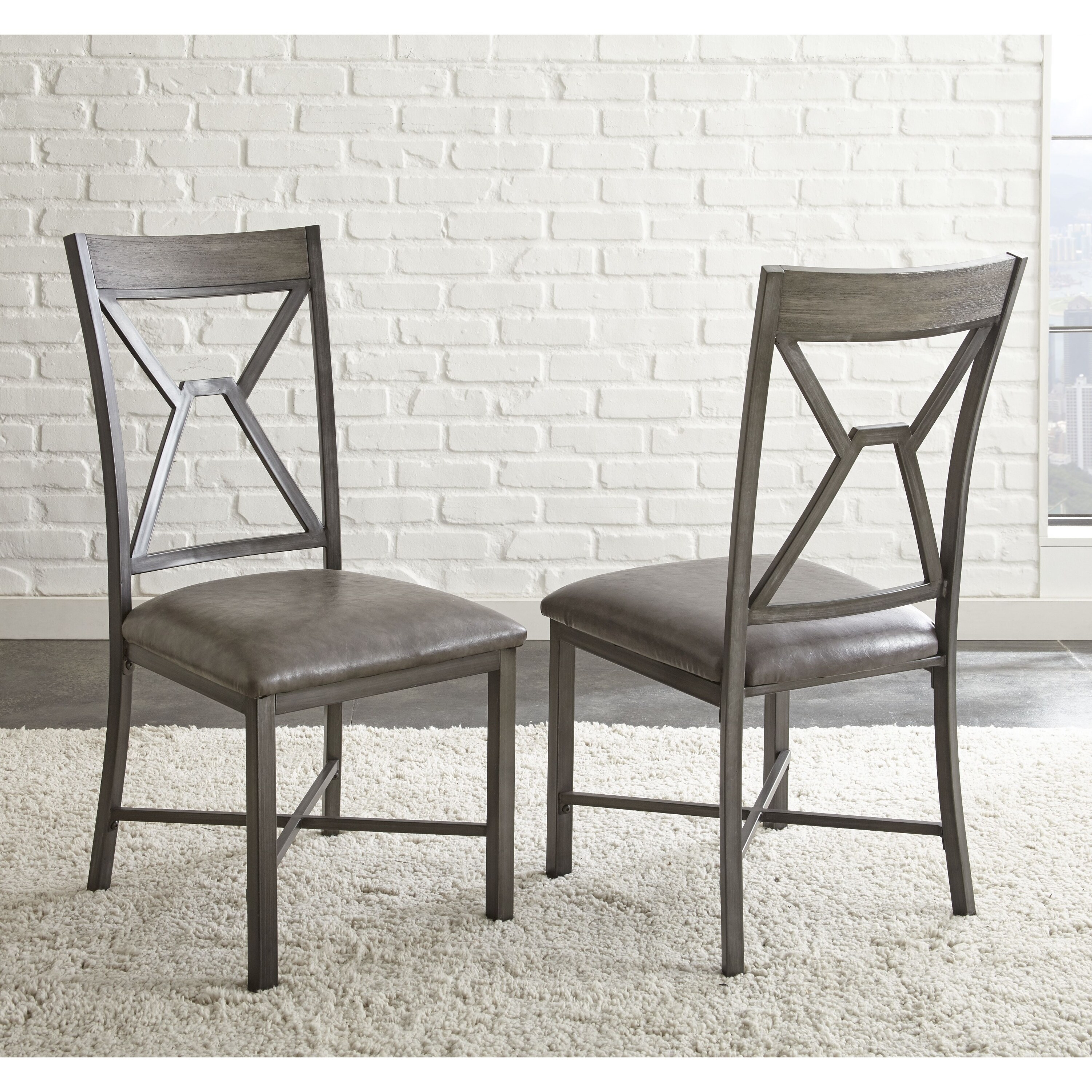 Shop Asbury Faux Leather Dining Chair Set Of 2 By Greyson Living