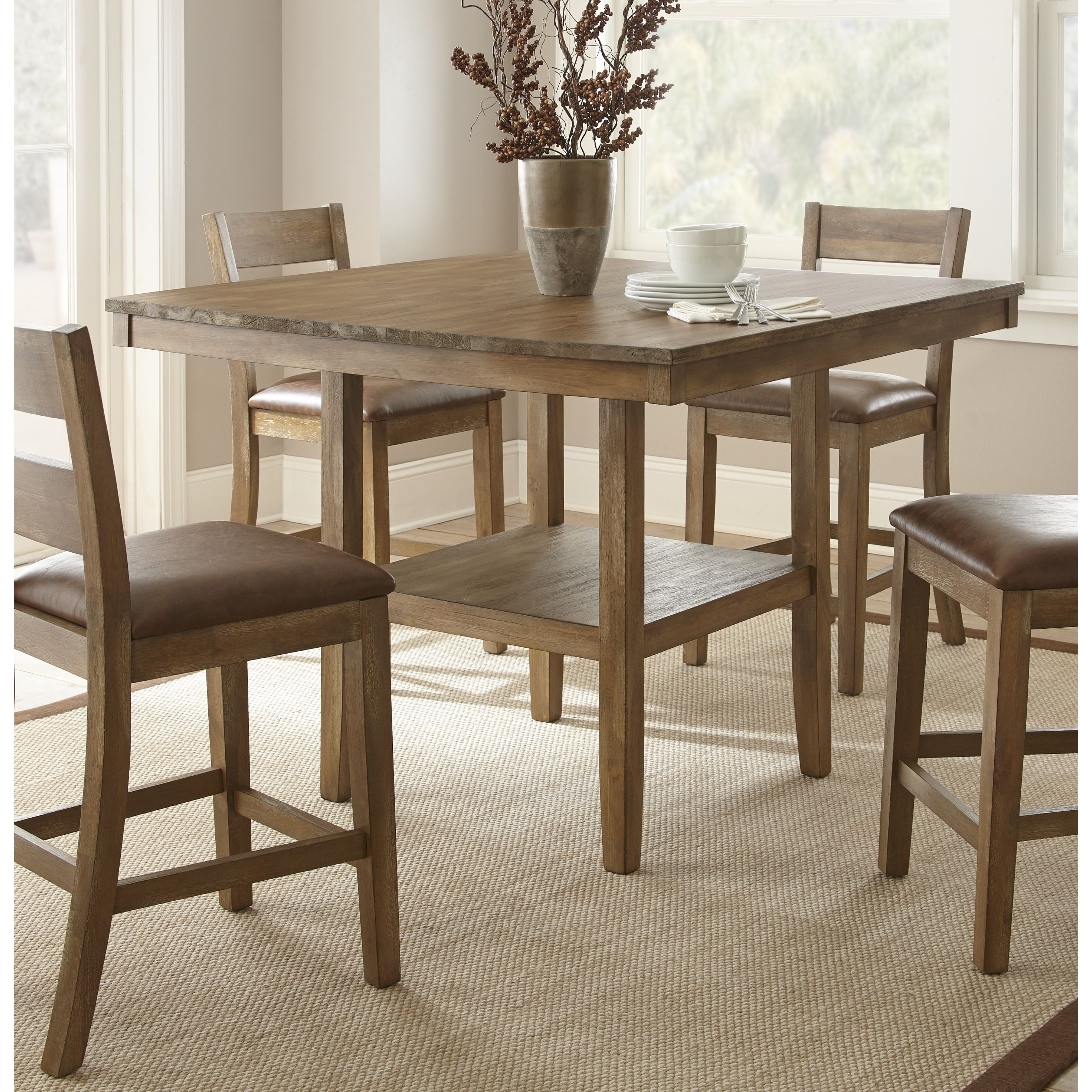 Chaffee 48 Inch Square Counter Height Dining Table By Greyson Living Honey Overstock 17182117