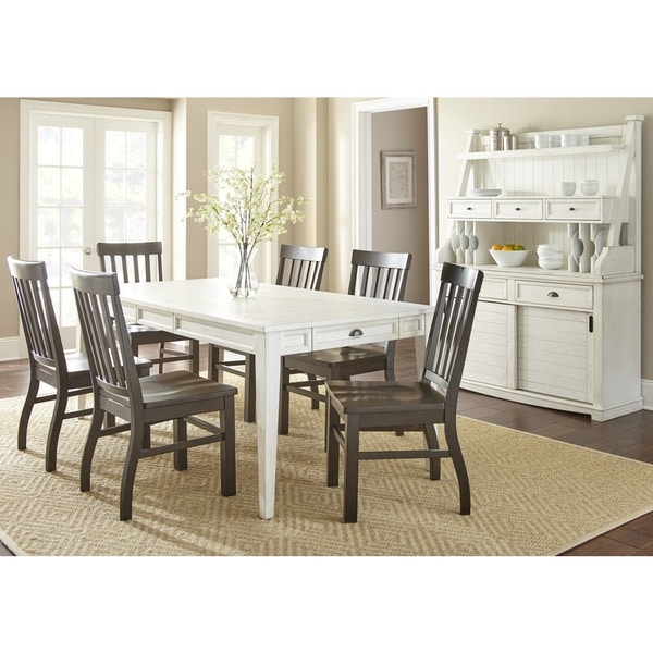 Cottonville Antique White Farmhouse Dining Set With Chairs ...