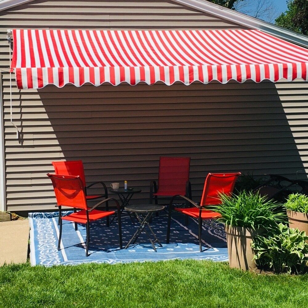 Shop Aleko 10x8 Feet Retractable Outdoor Patio Awning Deck