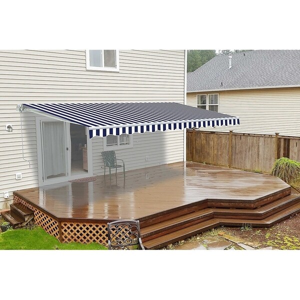 ALEKO Motorized 20x10 Feet Retractable Outdoor Patio Awning Sunshade