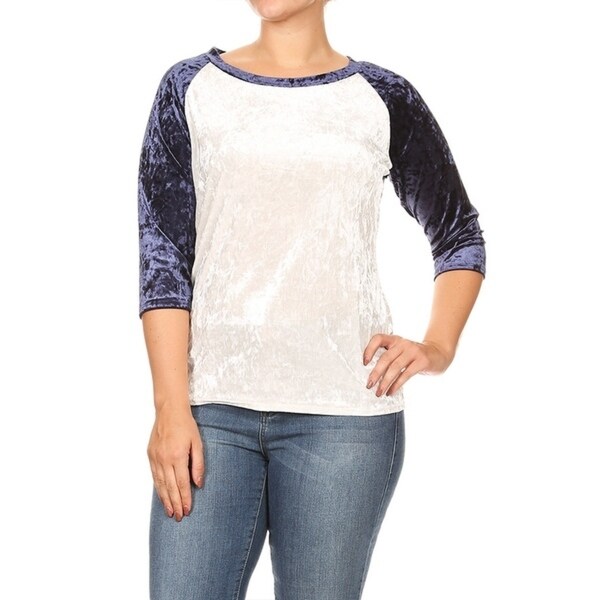 plus size crushed velvet top