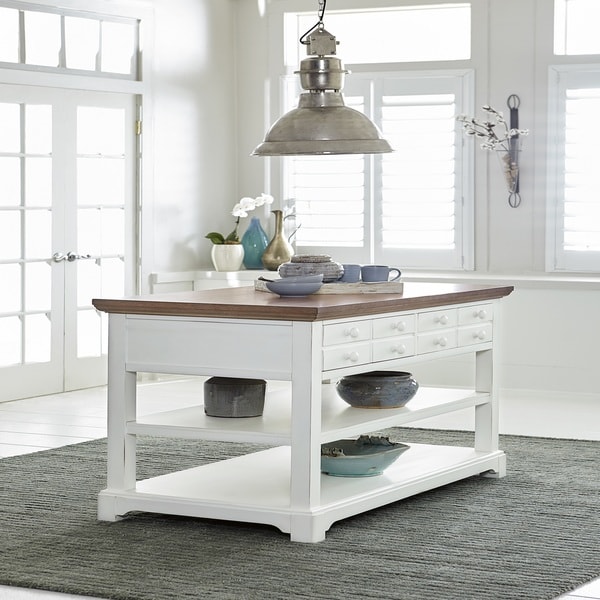 White Kitchend Island Table shop shutters white kitchen island free shipping today overstock 17185416