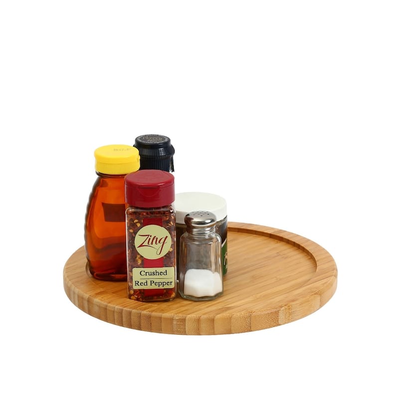 Ybmhome Bamboo Lazy Susan Single Turntable