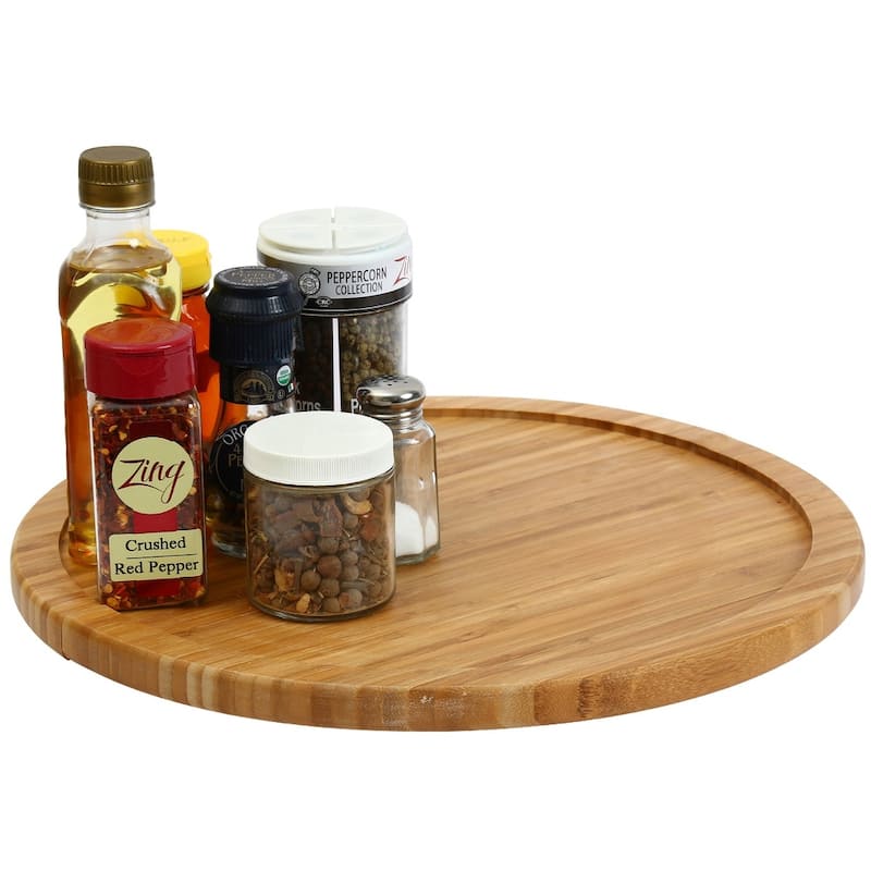 Ybmhome Bamboo Lazy Susan Single Turntable