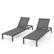 Cape Coral Outdoor Aluminum Chaise Lounge (Set of 2) by Christopher Knight Home - Thumbnail 2