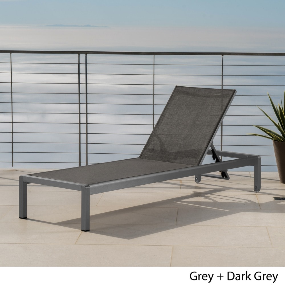 christopher knight home cape coral outdoor aluminum chaise lounges