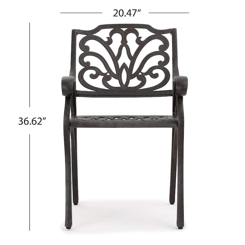 Lola Outdoor 3-piece Round Aluminum Chat Set by Christopher Knight Home