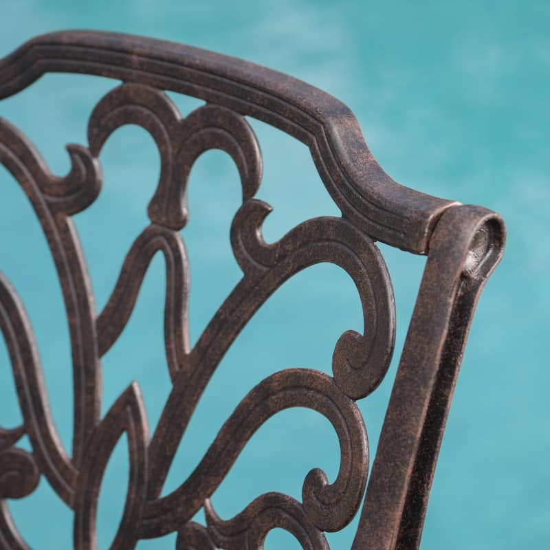 Lola Outdoor 3-piece Round Aluminum Chat Set by Christopher Knight Home