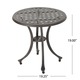 preview thumbnail 8 of 6, Lola Outdoor Round Aluminum Side Table by Christopher Knight Home