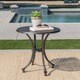 preview thumbnail 3 of 6, Lola Outdoor Round Aluminum Side Table by Christopher Knight Home