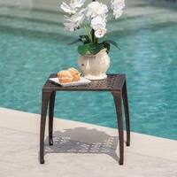 Kai Outdoor 18-inch Square Aluminum Side Table by Christopher Knight Home