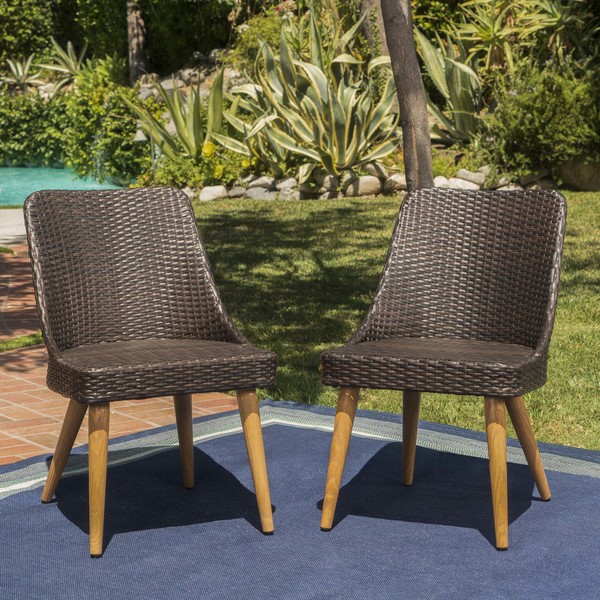 christopher knight home outdoor wicker dining chair