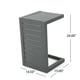 Cape Coral Outdoor C-Shape Aluminum Side Table by Christopher Knight Home - Thumbnail 3