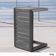Cape Coral Outdoor C-Shape Aluminum Side Table by Christopher Knight Home - Thumbnail 0