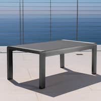 Cape Coral Outdoor Aluminum Rectangle Coffee Table by Christopher Knight Home