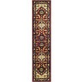 Safavieh Handmade Heritage Traditional Heriz Red/ Navy Wool Runner (2'3 x 12')