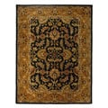 Safavieh Handmade Heritage Traditional Kashan Dark Green/ Gold Wool Rug - 8' x 10'