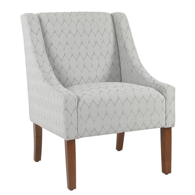 HomePop Modern Swoop Accent Chair Grey | Overstock.ca