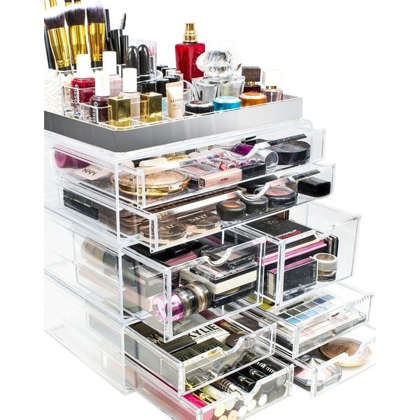 Sorbus Acrylic Makeup and Jewelry Storage Case Display On Sale Overstock 17202857